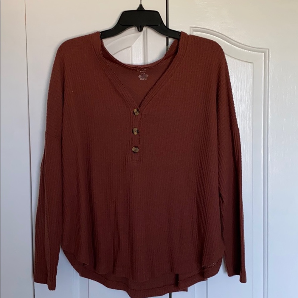 Oversized Waffle Knit Sweater